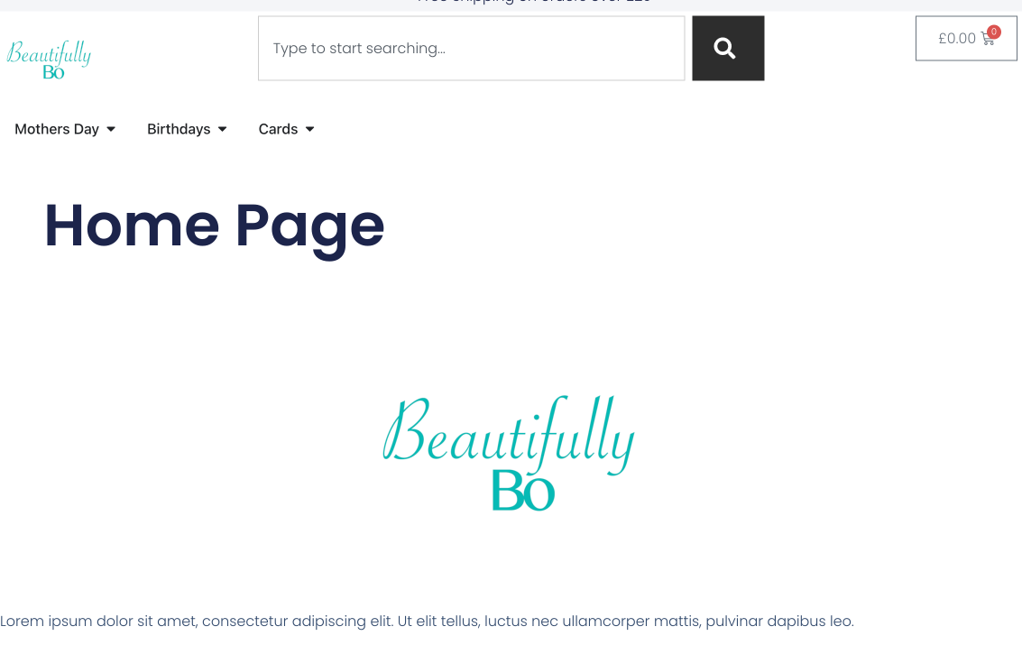 Beautifully Bo website screenshot